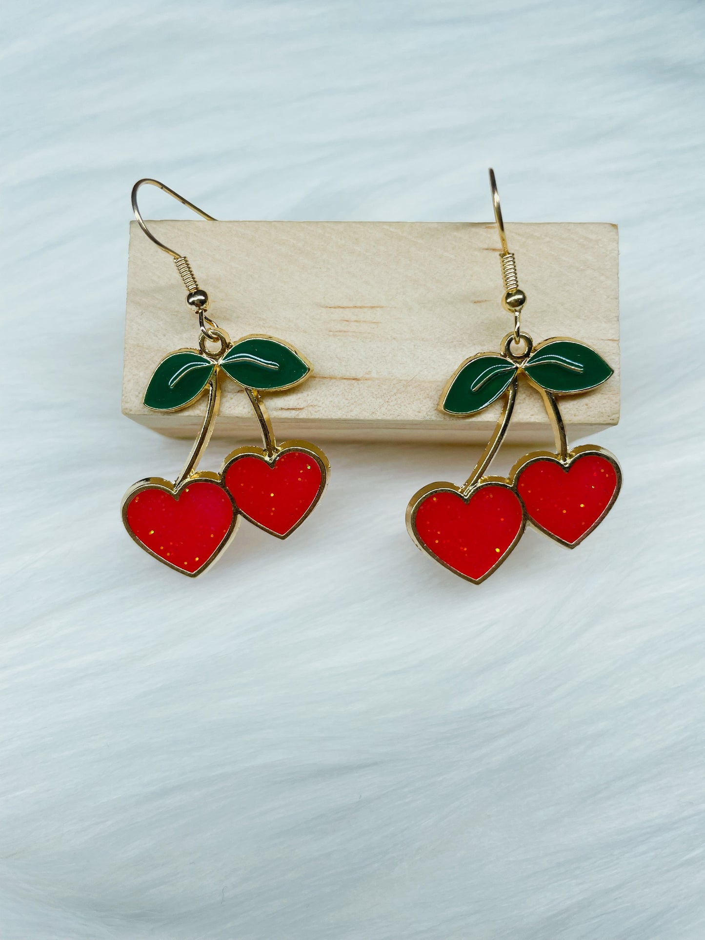 Cherry Heart Earrings
