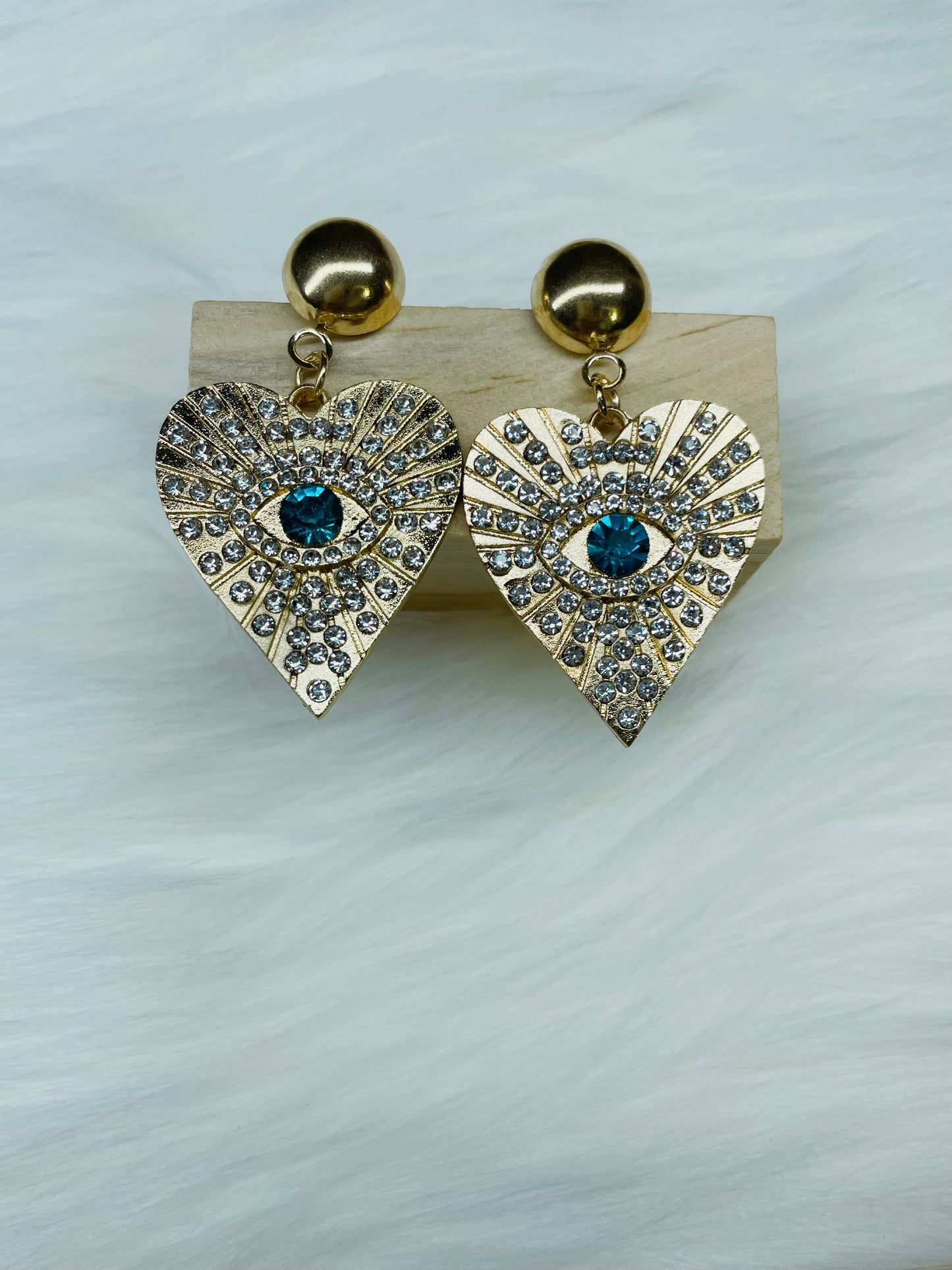 Rhinestone Third Eye Earrings