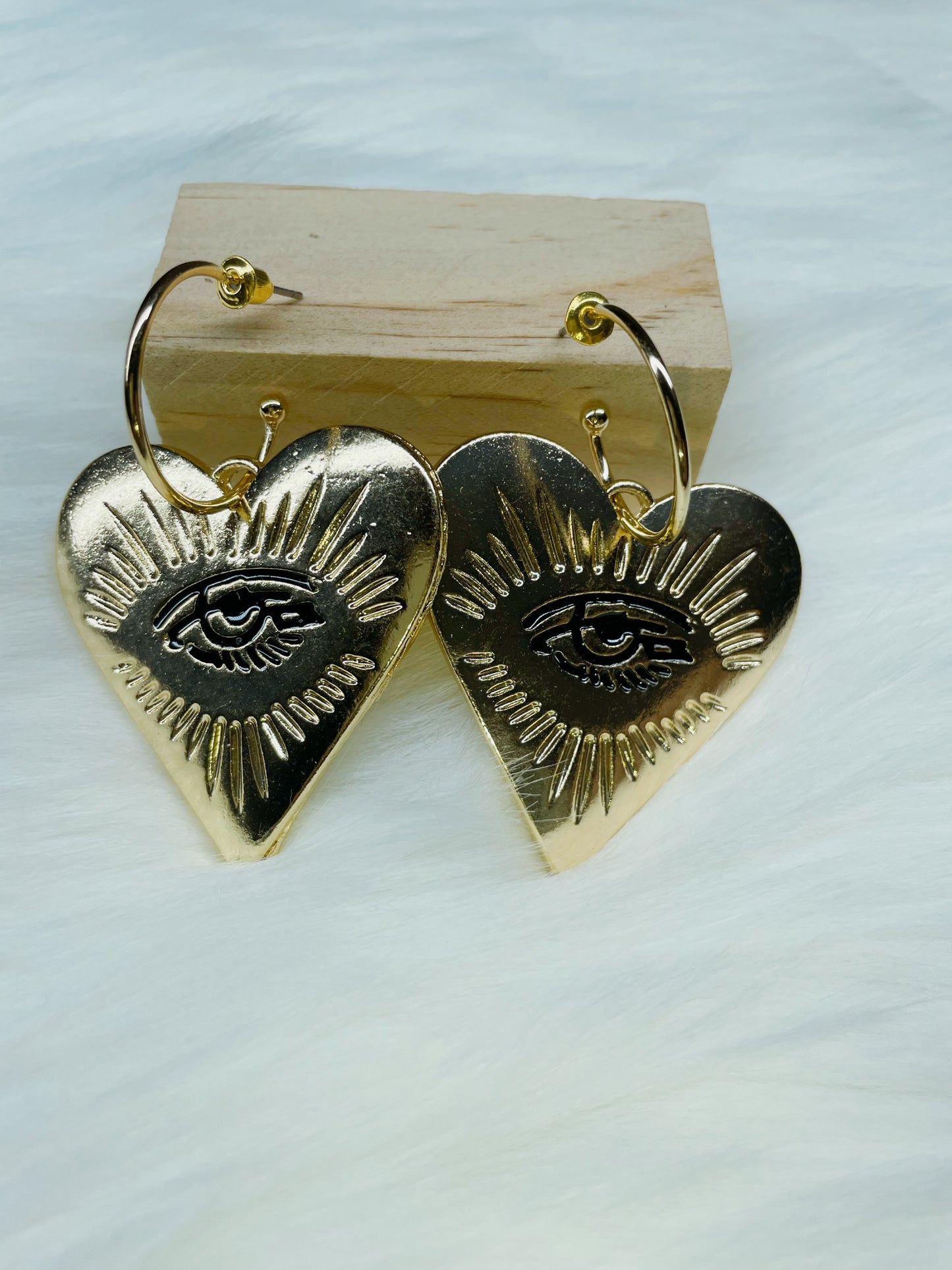 Carved Third Eye Earrings